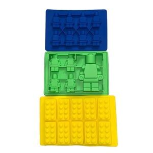 (3pc.)- Building Brick Candy Robot Mold Chocolate Mold Set‎